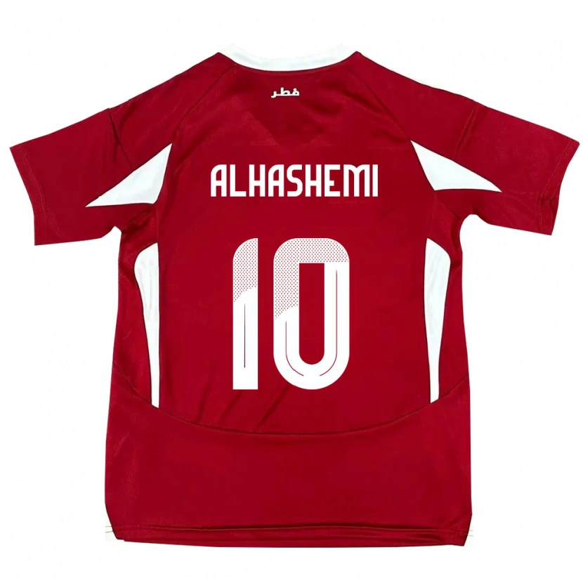 Danxen Femme Maillot Qatar Suaad Alhashemi #10 Rouge Tenues Domicile 24-26 T-Shirt