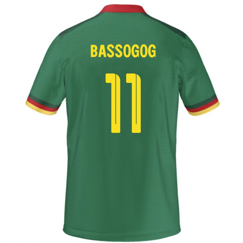 Danxen Femme Maillot Cameroun Christian Bassogog #11 Vert Tenues Domicile 24-26 T-Shirt