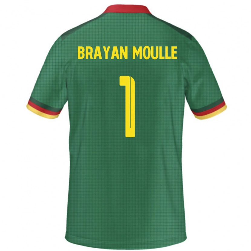 Danxen Femme Maillot Cameroun Jason Brayan Moulle #1 Vert Tenues Domicile 24-26 T-Shirt
