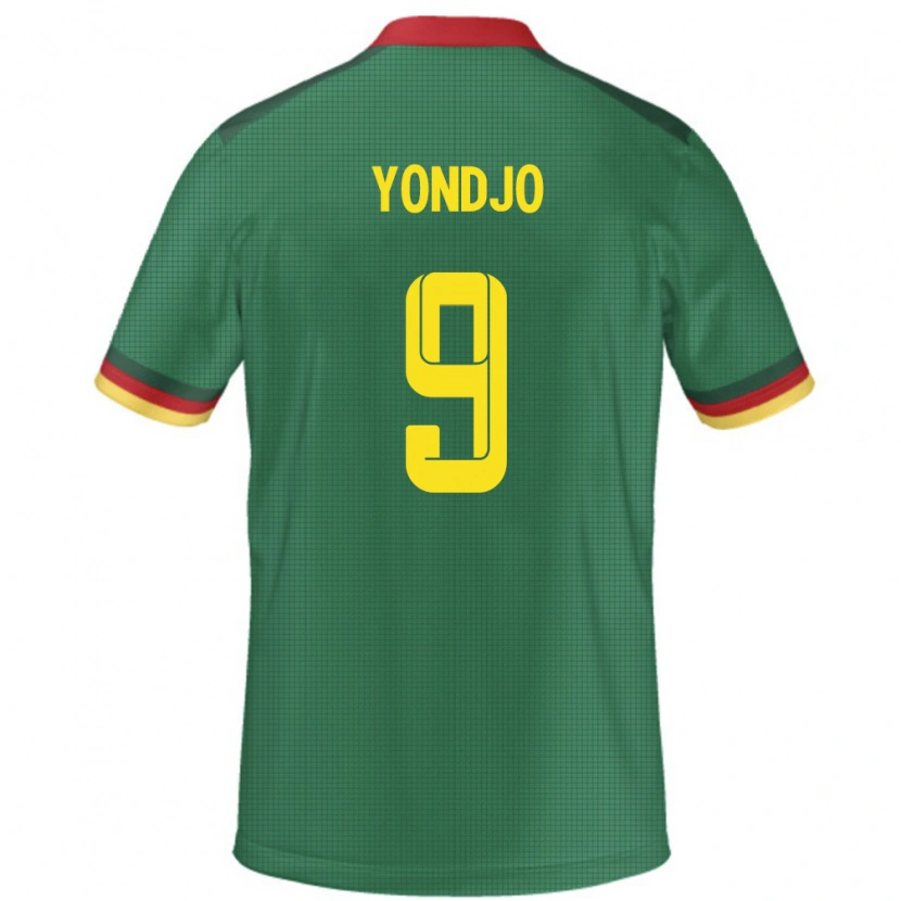 Danxen Femme Maillot Cameroun Angel Yondjo #9 Vert Tenues Domicile 24-26 T-Shirt