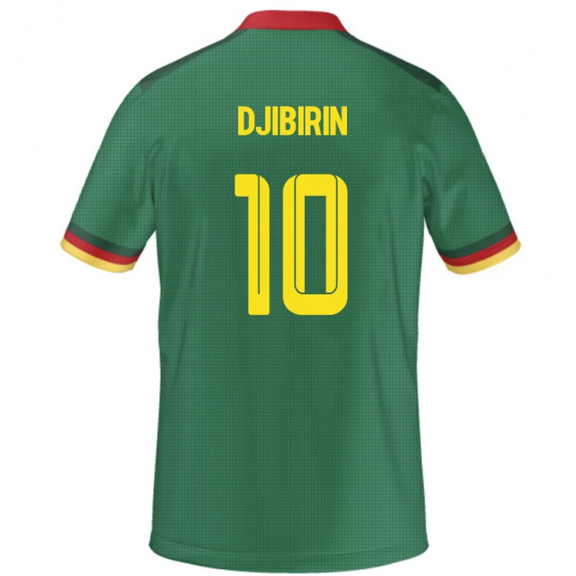 Danxen Femme Maillot Cameroun Harouna Djibirin #10 Vert Tenues Domicile 24-26 T-Shirt