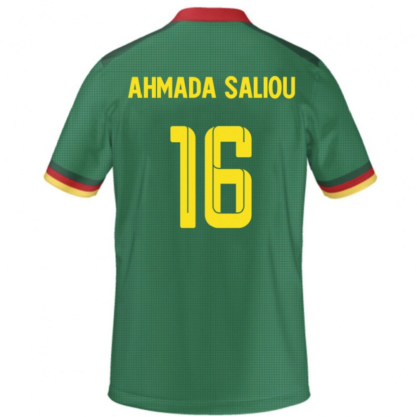 Danxen Femme Maillot Cameroun Mamoudou Ahmada Saliou #16 Vert Tenues Domicile 24-26 T-Shirt