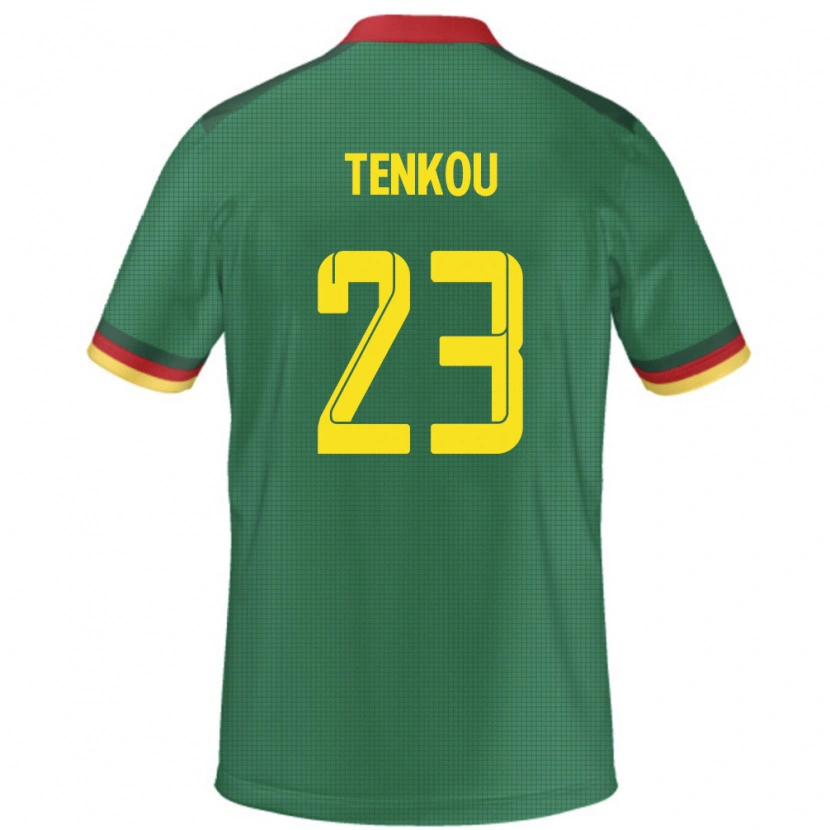 Danxen Femme Maillot Cameroun Yanike Tenkou #23 Vert Tenues Domicile 24-26 T-Shirt