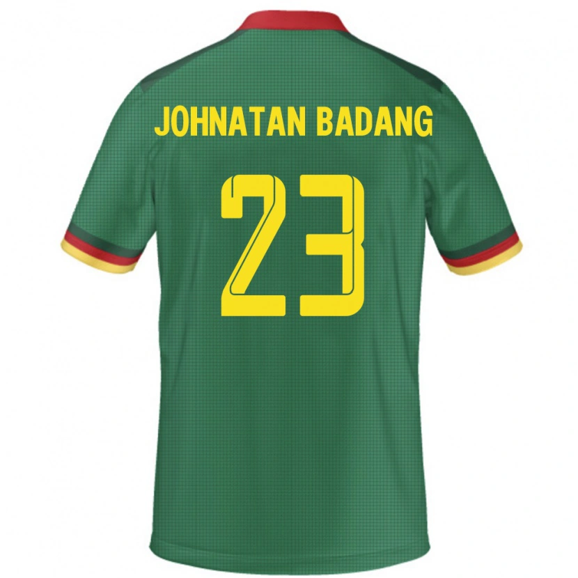 Danxen Femme Maillot Cameroun Cédric Johnatan Badang #23 Vert Tenues Domicile 24-26 T-Shirt