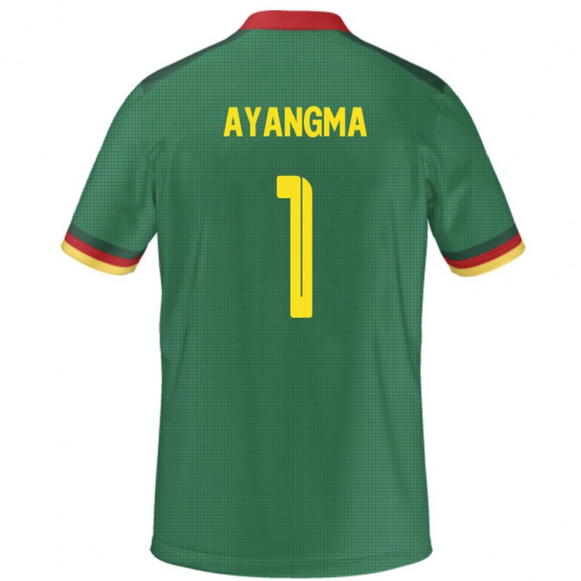 Danxen Femme Maillot Cameroun Pauline Ayangma #1 Vert Tenues Domicile 24-26 T-Shirt