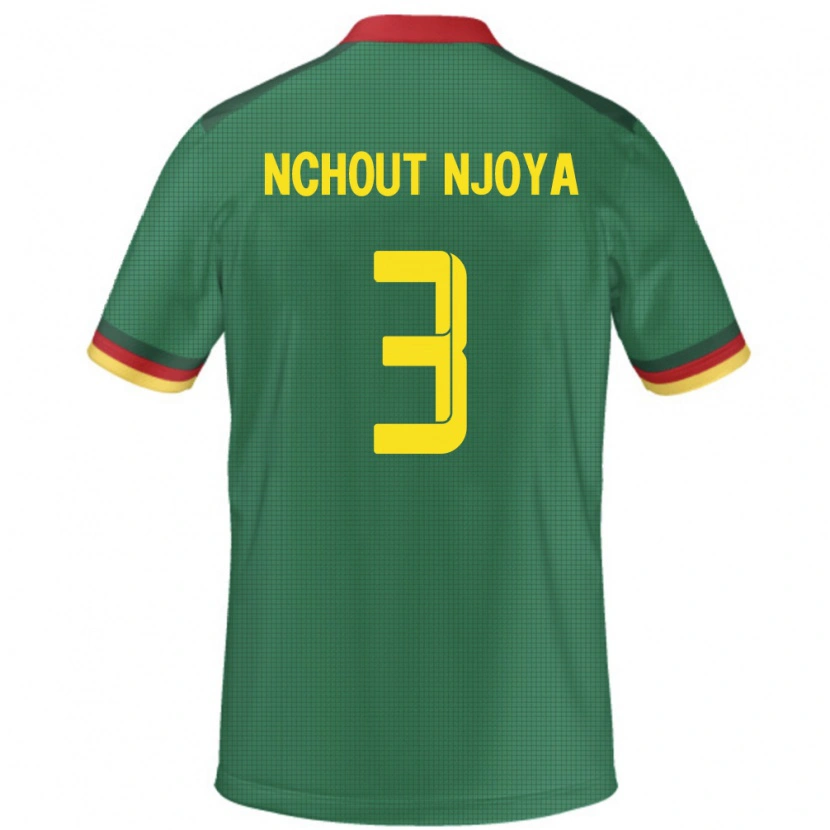 Danxen Femme Maillot Cameroun Ajara Nchout Njoya #3 Vert Tenues Domicile 24-26 T-Shirt