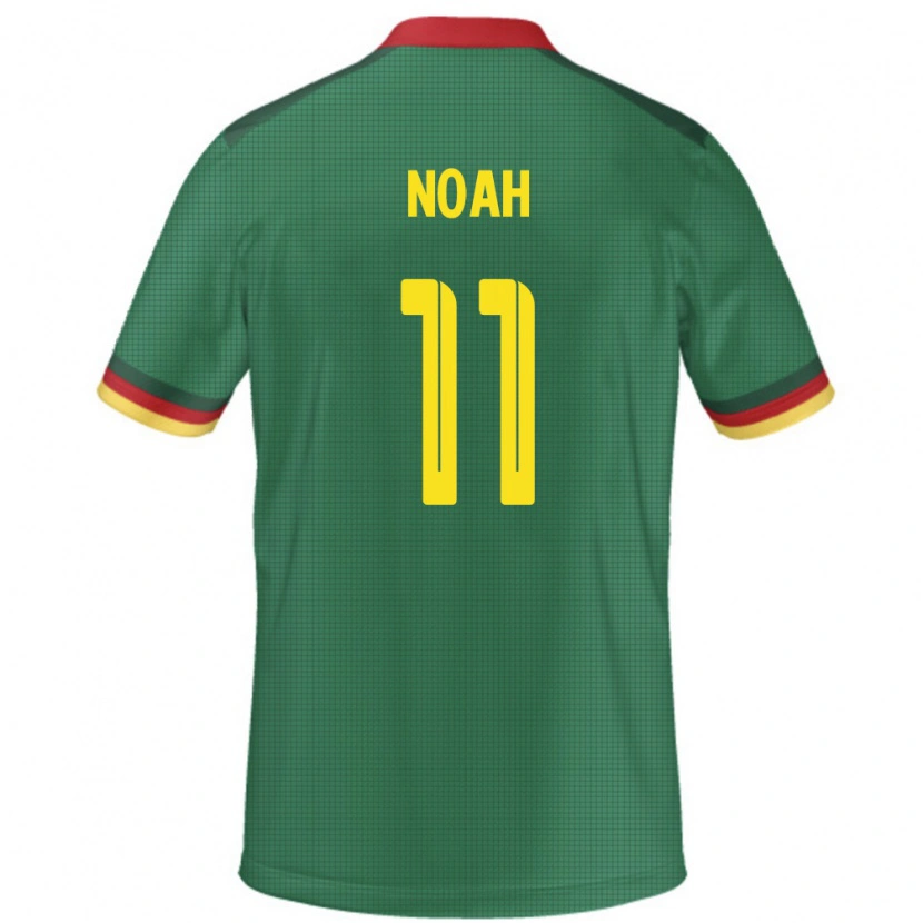 Danxen Femme Maillot Cameroun Yanick Noah #11 Vert Tenues Domicile 24-26 T-Shirt