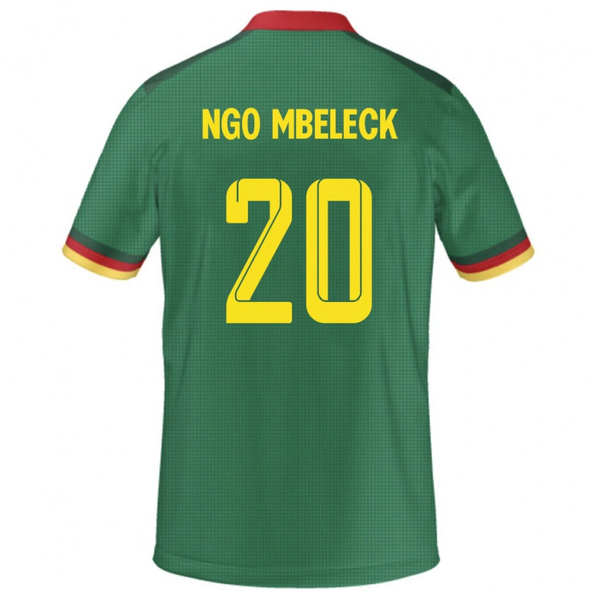 Danxen Femme Maillot Cameroun Genevieve Ngo Mbeleck #20 Vert Tenues Domicile 24-26 T-Shirt