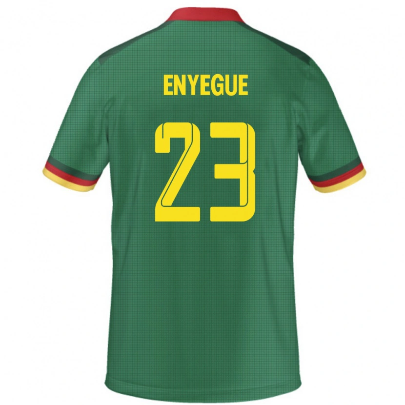 Danxen Femme Maillot Cameroun Regine Enyegue #23 Vert Tenues Domicile 24-26 T-Shirt