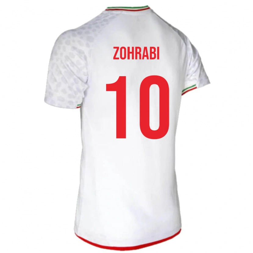 Danxen Femme Maillot Iran Sara Zohrabi #10 Blanc Tenues Domicile 24-26 T-Shirt