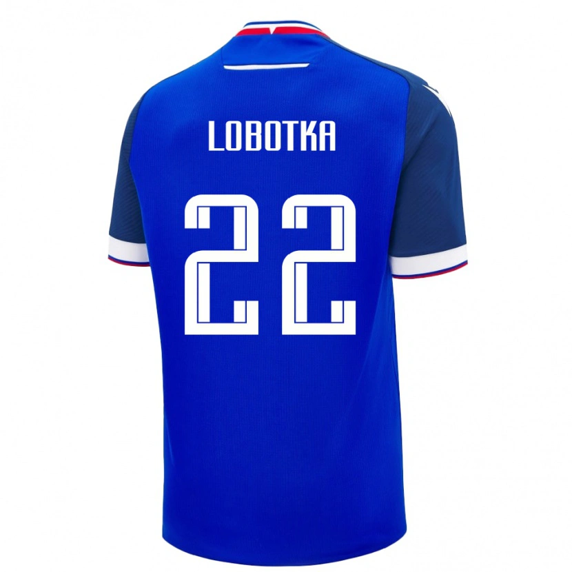 Danxen Femme Maillot Slovaquie Stanislav Lobotka #22 Bleu Tenues Domicile 24-26 T-Shirt