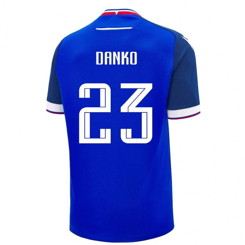 Danxen Femme Maillot Slovaquie Adam Danko #23 Bleu Tenues Domicile 24-26 T-Shirt