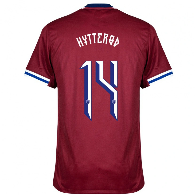 Danxen Femme Maillot Norvège Henrik Hytterød #14 Rouge Bleu Blanc Tenues Domicile 24-26 T-Shirt