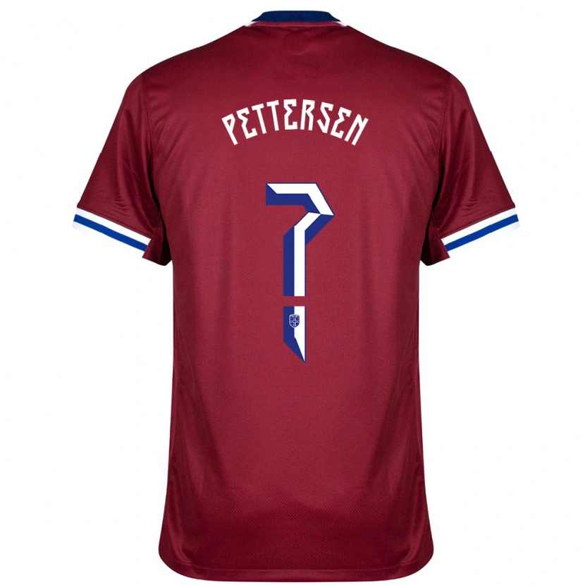 Danxen Femme Maillot Norvège Guro Pettersen #0 Rouge Bleu Blanc Tenues Domicile 24-26 T-Shirt