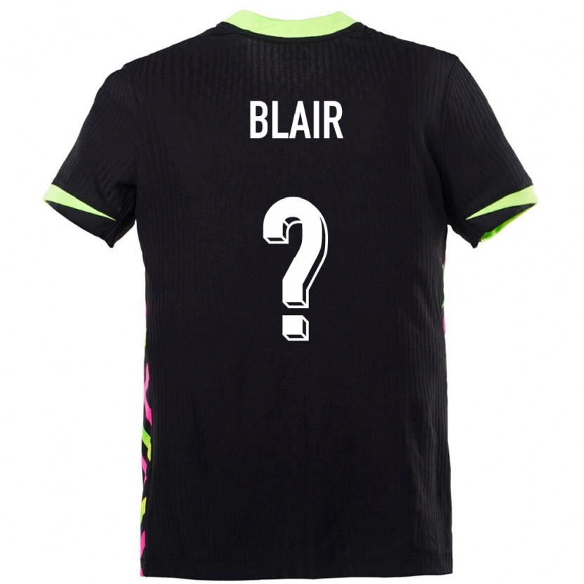 Danxen Femme Maillot Australie Nathanael Blair #0 Bleu Foncé Tenues Extérieur 24-26 T-Shirt