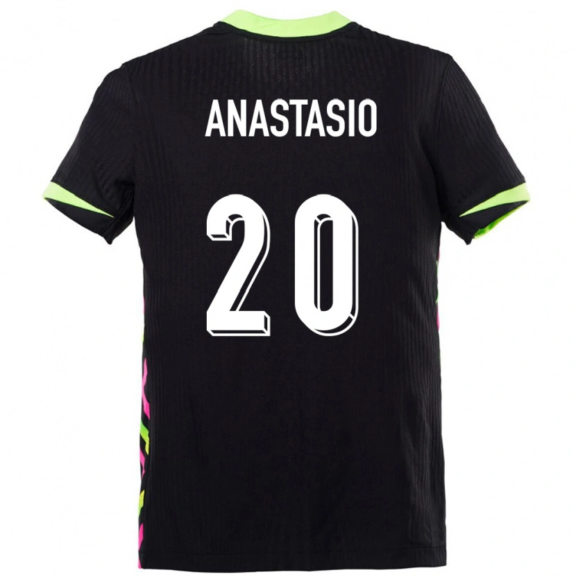 Danxen Femme Maillot Australie Max Anastasio #20 Bleu Foncé Tenues Extérieur 24-26 T-Shirt