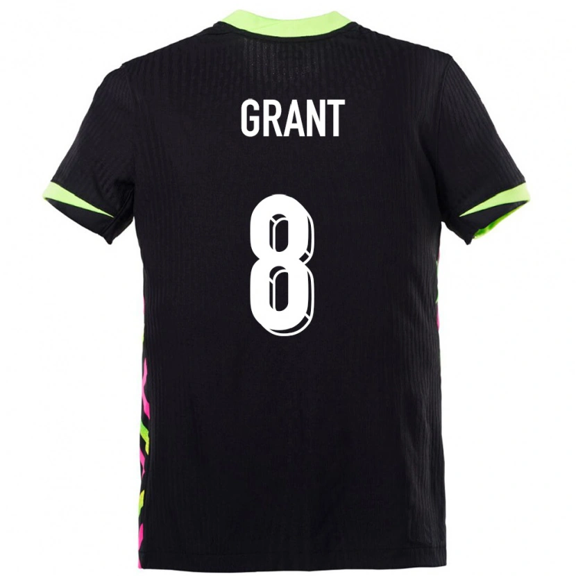 Danxen Femme Maillot Australie Charlotte Grant #8 Bleu Foncé Tenues Extérieur 24-26 T-Shirt