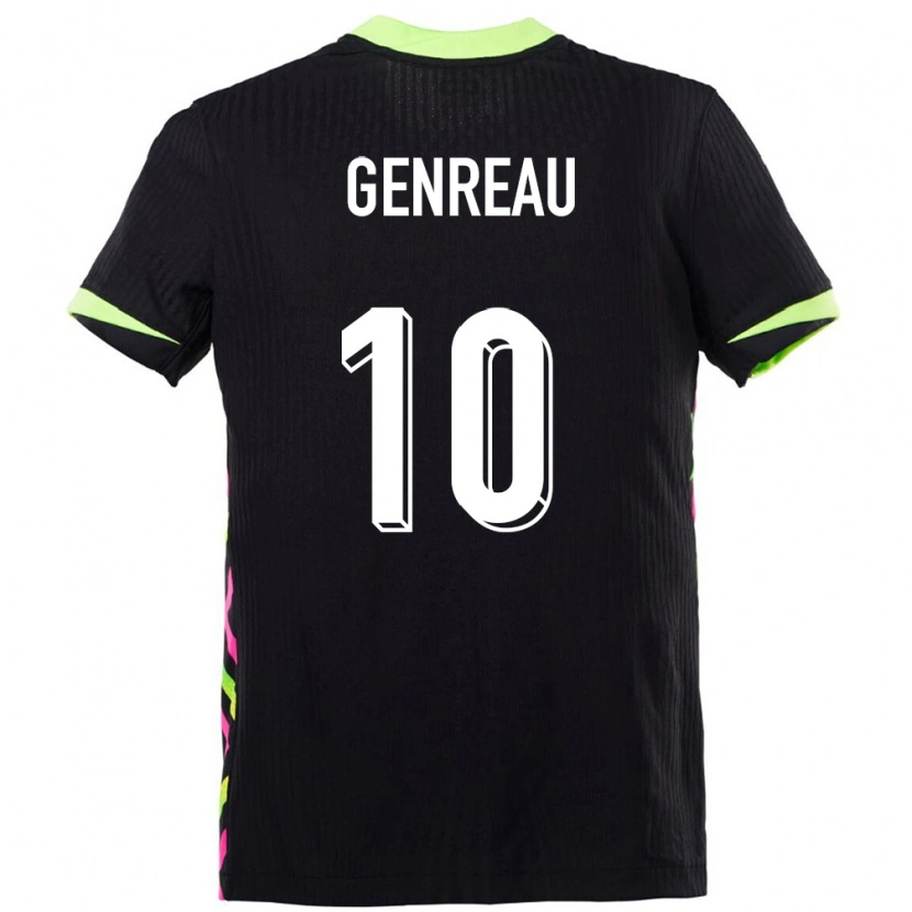 Danxen Femme Maillot Australie Denis Genreau #10 Bleu Foncé Tenues Extérieur 24-26 T-Shirt