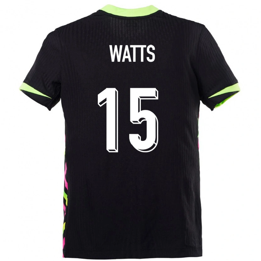 Danxen Femme Maillot Australie Caleb Watts #15 Bleu Foncé Tenues Extérieur 24-26 T-Shirt