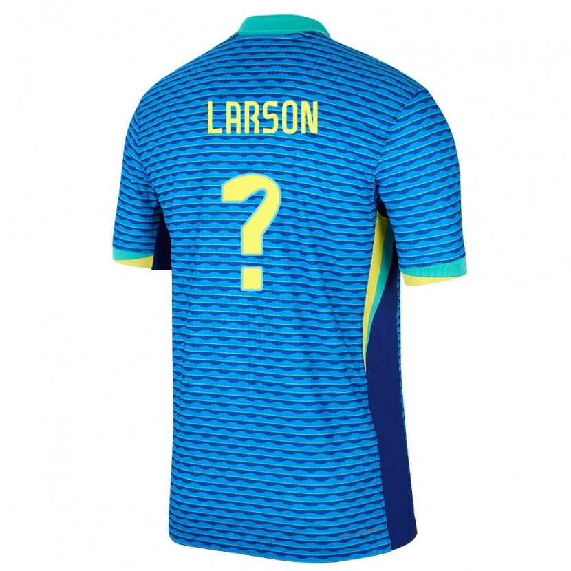 Danxen Femme Maillot Brésil Larson #0 Bleu Tenues Extérieur 24-26 T-Shirt