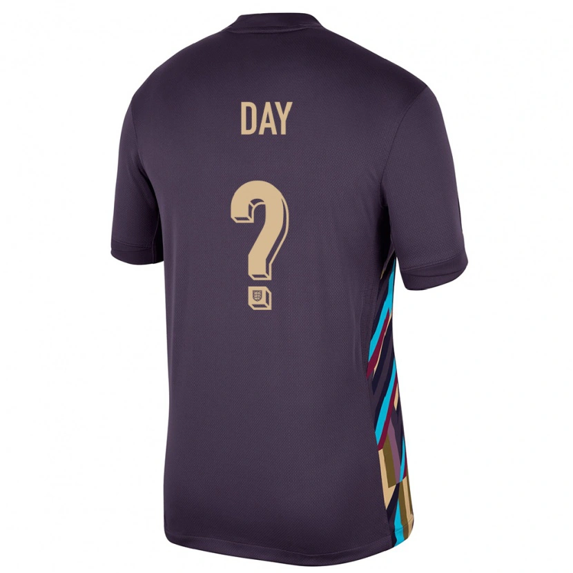 Danxen Femme Maillot Angleterre Frankie Day #0 Raisins Noirs Tenues Extérieur 24-26 T-Shirt