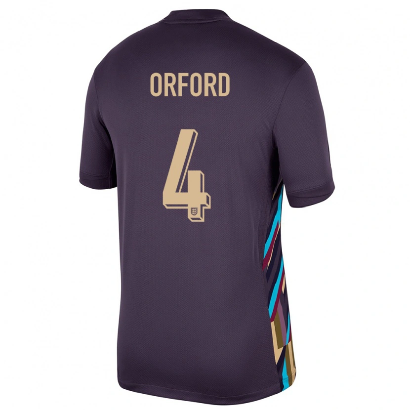 Danxen Femme Maillot Angleterre Lewis Orford #4 Raisins Noirs Tenues Extérieur 24-26 T-Shirt