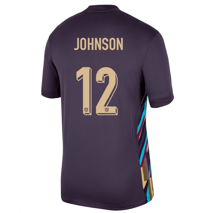 Danxen Femme Maillot Angleterre Joe Johnson #12 Raisins Noirs Tenues Extérieur 24-26 T-Shirt
