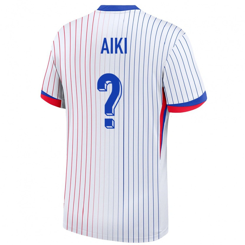 Danxen Femme Maillot France Ayman Aiki #0 Blanc Tenues Extérieur 24-26 T-Shirt
