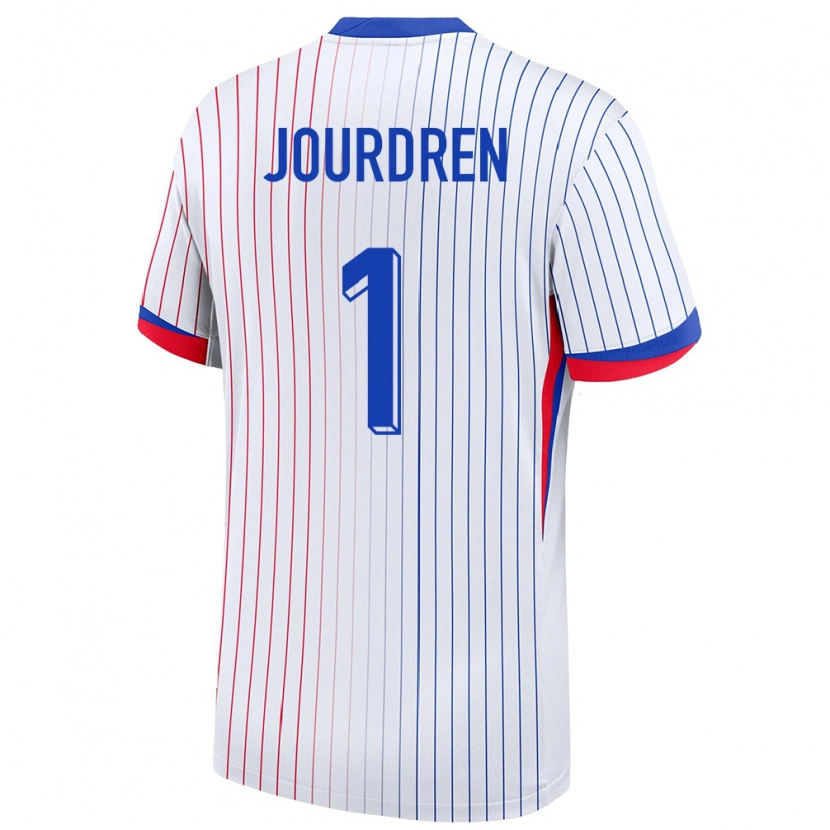 Danxen Femme Maillot France Ilan Jourdren #1 Blanc Tenues Extérieur 24-26 T-Shirt
