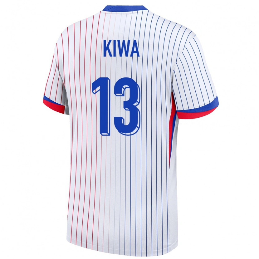 Danxen Femme Maillot France Bradel Kiwa #13 Blanc Tenues Extérieur 24-26 T-Shirt