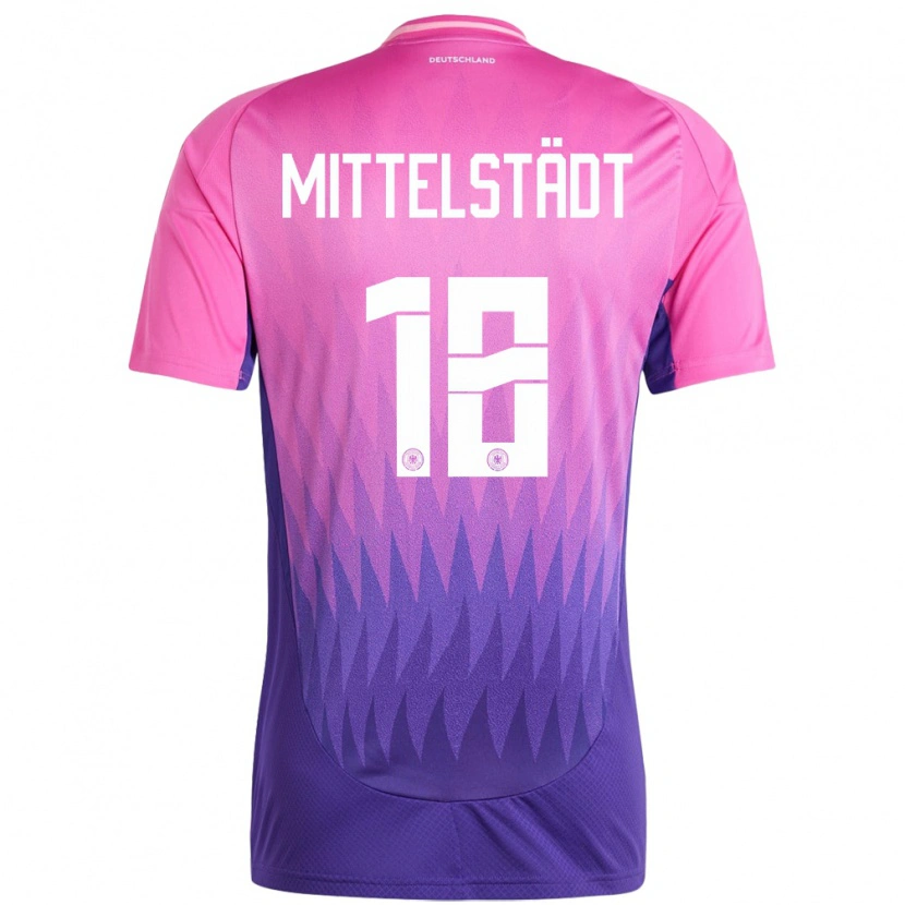 Danxen Femme Maillot Allemagne Maximilian Mittelstädt #18 Rose-Mauve Tenues Extérieur 24-26 T-Shirt