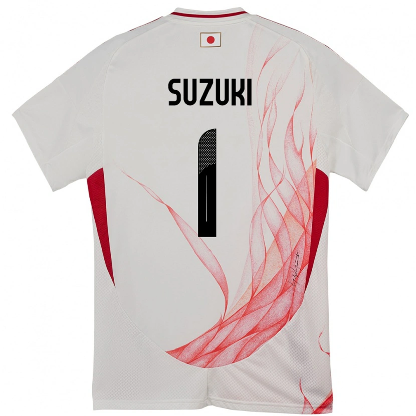 Danxen Femme Maillot Japon Zion Suzuki #1 Blanc Tenues Extérieur 24-26 T-Shirt