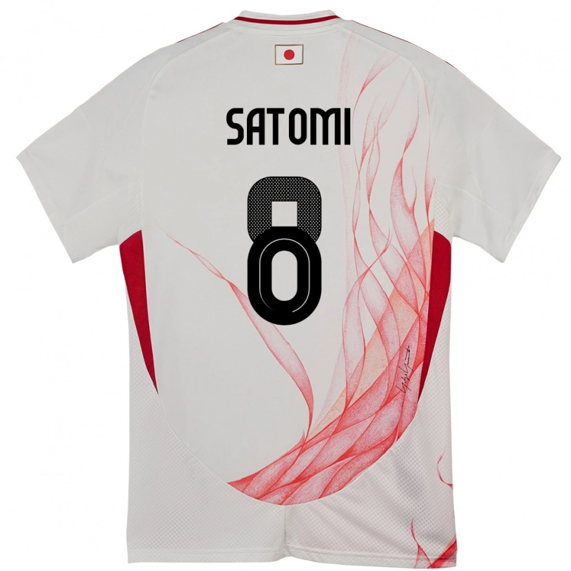 Danxen Femme Maillot Japon Tafuku Satomi #8 Blanc Tenues Extérieur 24-26 T-Shirt