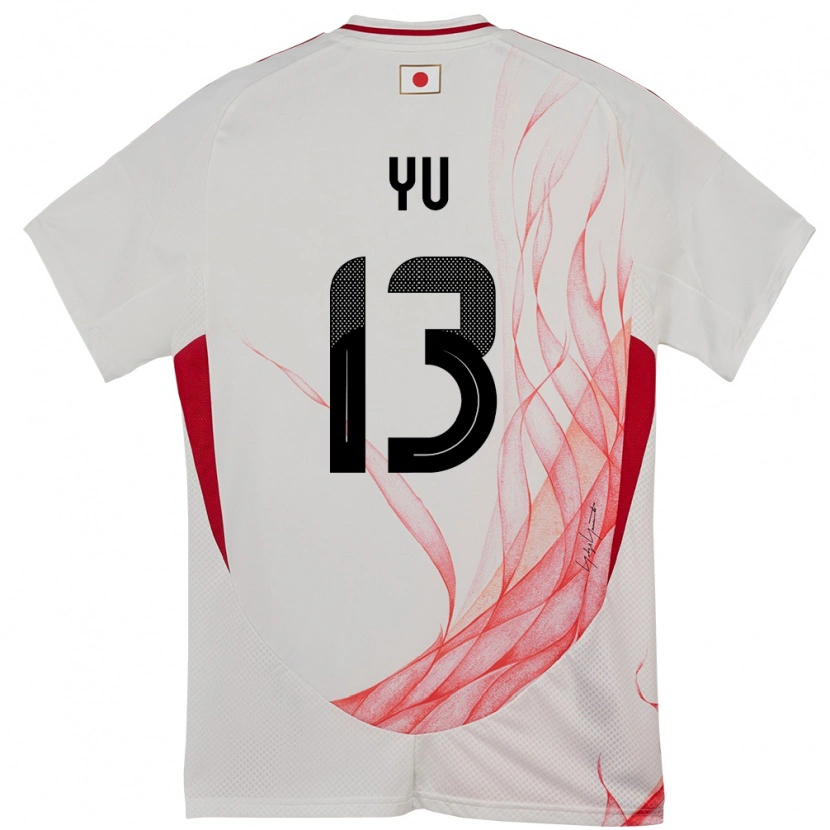 Danxen Femme Maillot Japon Yu Hirakawa #13 Blanc Tenues Extérieur 24-26 T-Shirt