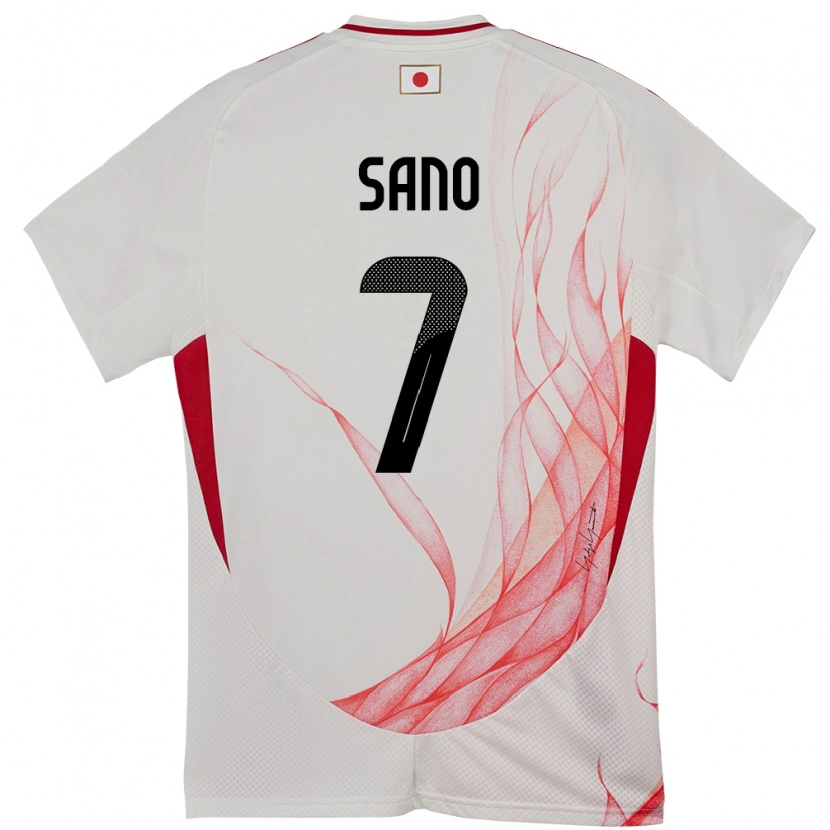 Danxen Femme Maillot Japon Kodai Sano #7 Blanc Tenues Extérieur 24-26 T-Shirt