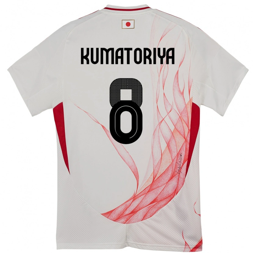 Danxen Femme Maillot Japon Issei Kumatoriya #8 Blanc Tenues Extérieur 24-26 T-Shirt