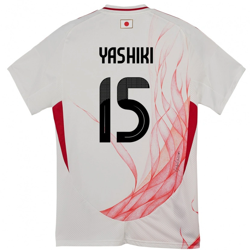 Danxen Femme Maillot Japon Yusei Yashiki #15 Blanc Tenues Extérieur 24-26 T-Shirt