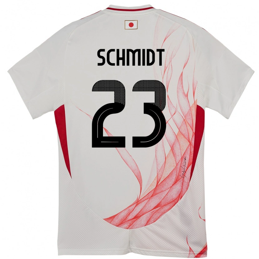 Danxen Femme Maillot Japon Daniel Schmidt #23 Blanc Tenues Extérieur 24-26 T-Shirt