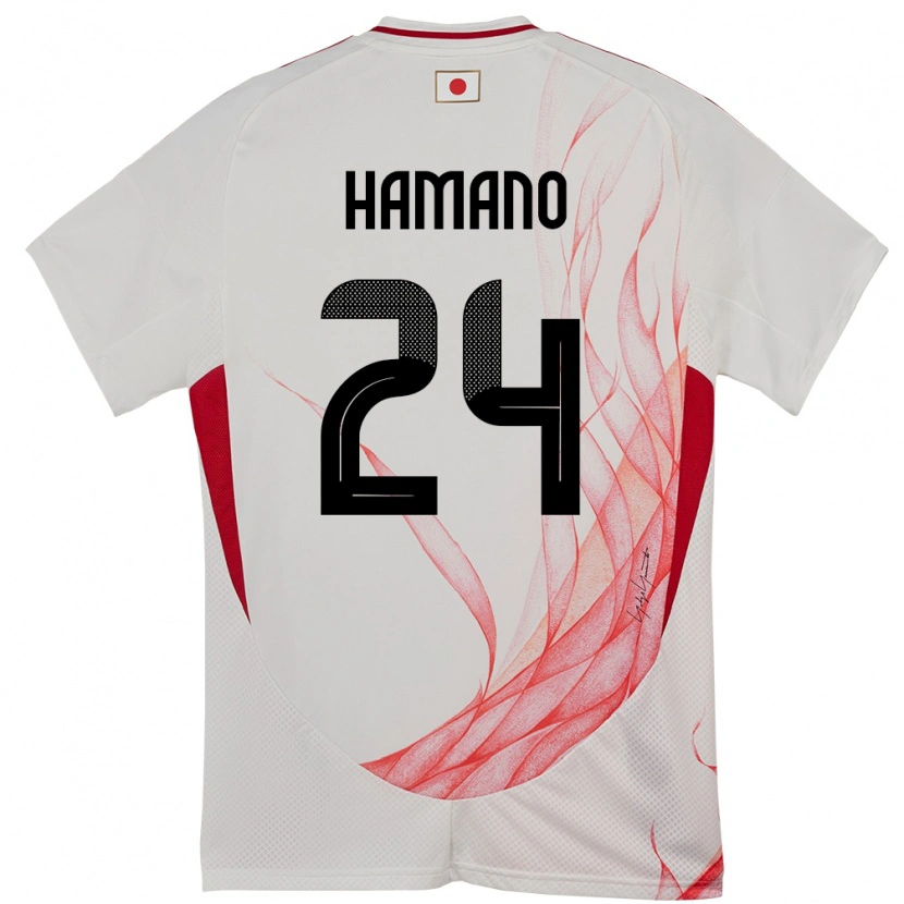 Danxen Femme Maillot Japon Maika Hamano #24 Blanc Tenues Extérieur 24-26 T-Shirt