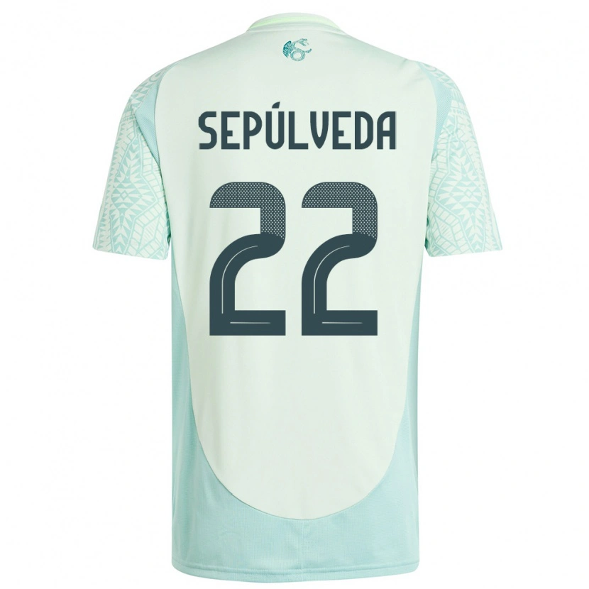Danxen Femme Maillot Mexique Ángel Sepúlveda #22 Lin Vert Tenues Extérieur 24-26 T-Shirt