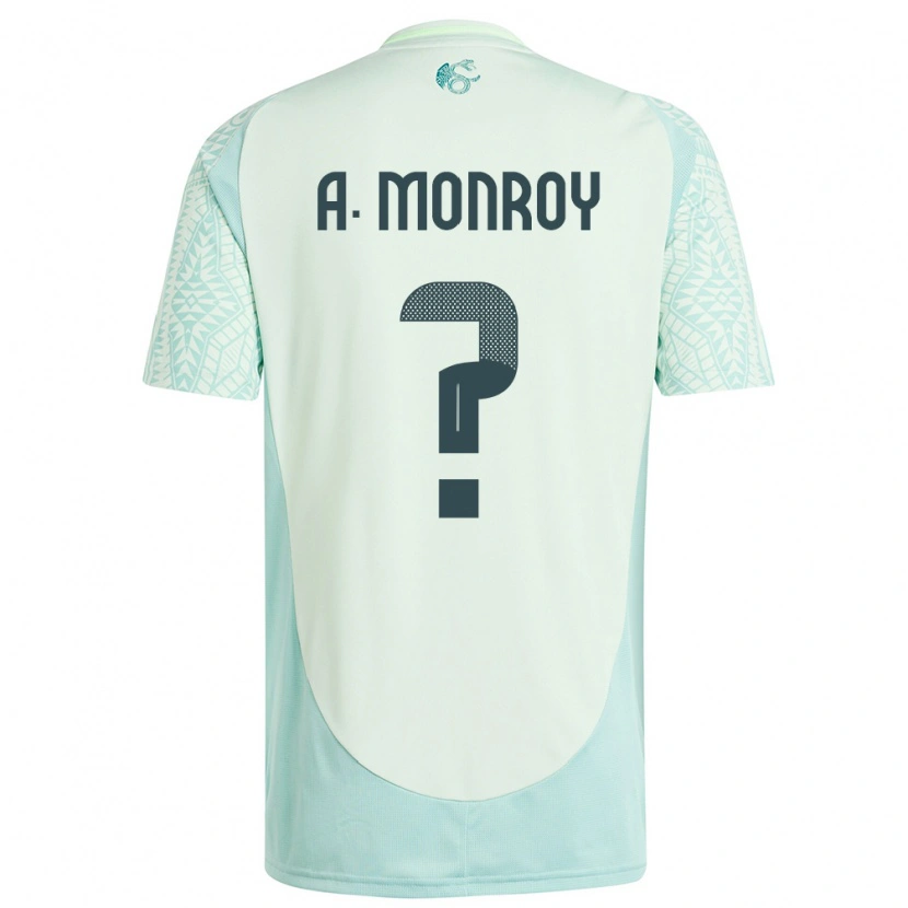 Danxen Femme Maillot Mexique Pablo Monroy #0 Lin Vert Tenues Extérieur 24-26 T-Shirt