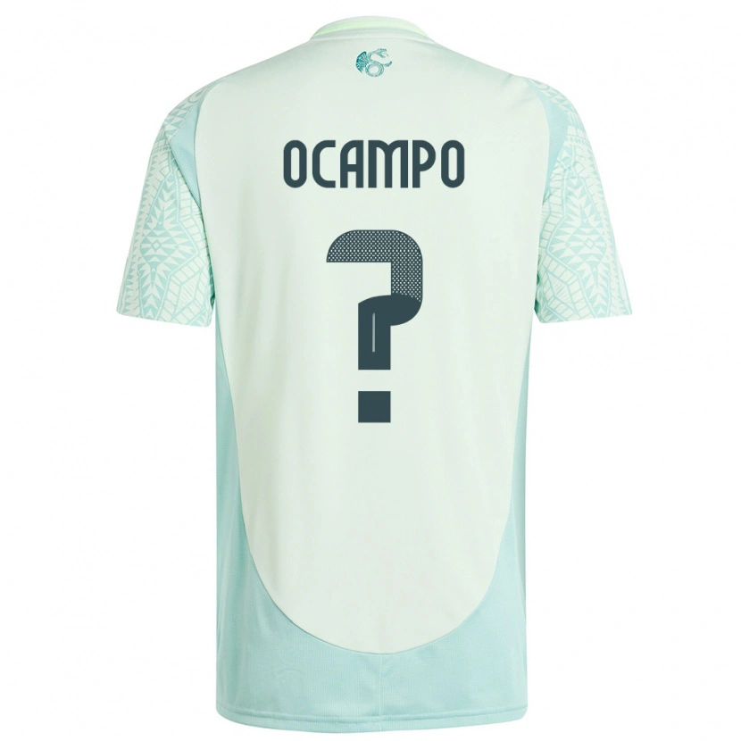 Danxen Femme Maillot Mexique Johan Ocampo #0 Lin Vert Tenues Extérieur 24-26 T-Shirt