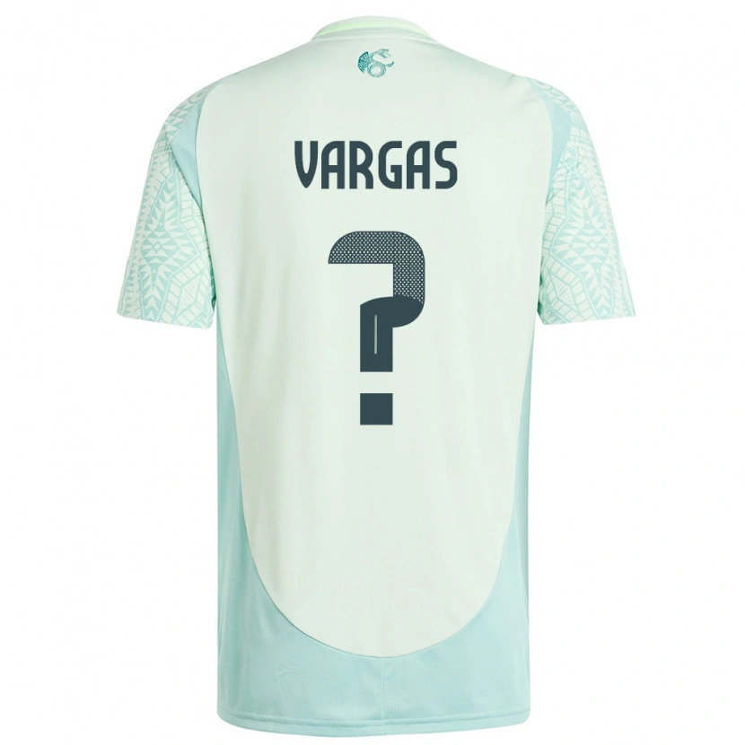 Danxen Femme Maillot Mexique Uziel Vargas #0 Lin Vert Tenues Extérieur 24-26 T-Shirt