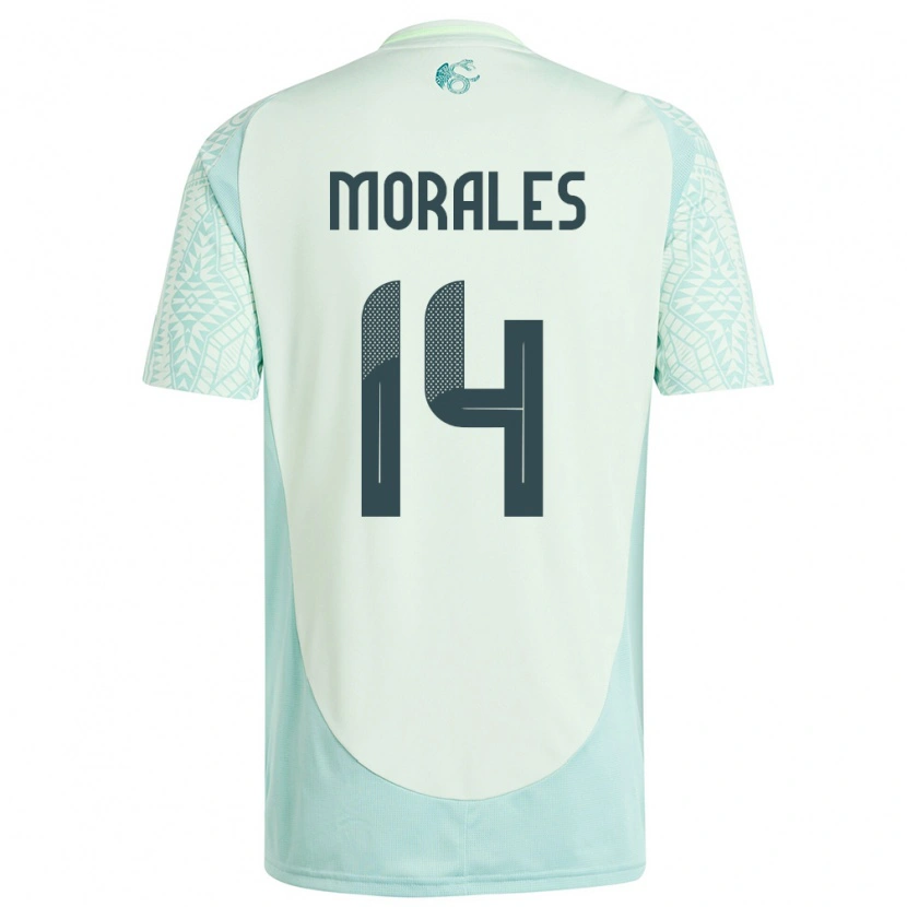 Danxen Femme Maillot Mexique Amaury Morales #14 Lin Vert Tenues Extérieur 24-26 T-Shirt