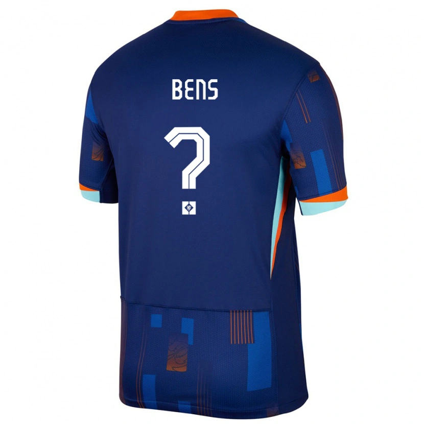 Danxen Femme Maillot Pays-Bas Teun Bens #0 Bleu Tenues Extérieur 24-26 T-Shirt