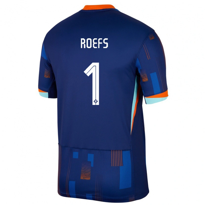 Danxen Femme Maillot Pays-Bas Robin Roefs #1 Bleu Tenues Extérieur 24-26 T-Shirt