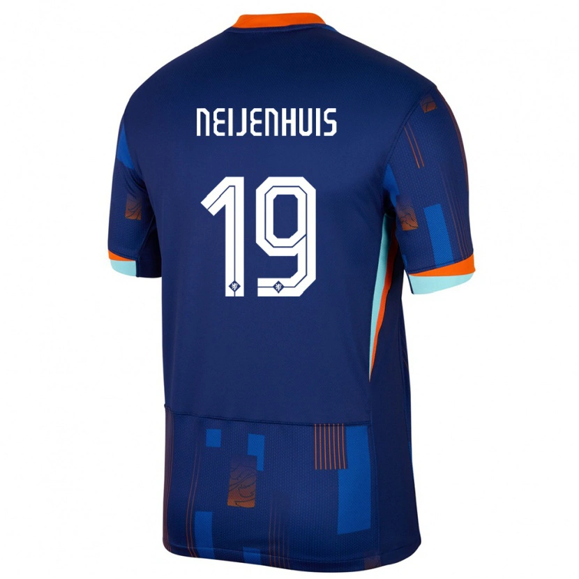 Danxen Femme Maillot Pays-Bas Kelvin Neijenhuis #19 Bleu Tenues Extérieur 24-26 T-Shirt
