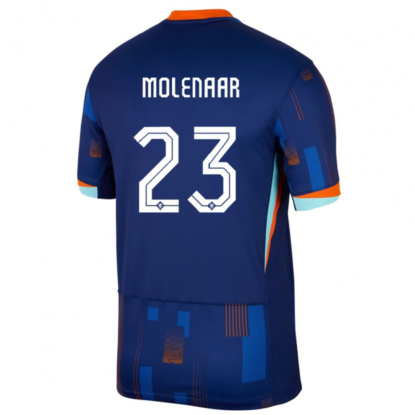 Danxen Femme Maillot Pays-Bas Finn Molenaar #23 Bleu Tenues Extérieur 24-26 T-Shirt