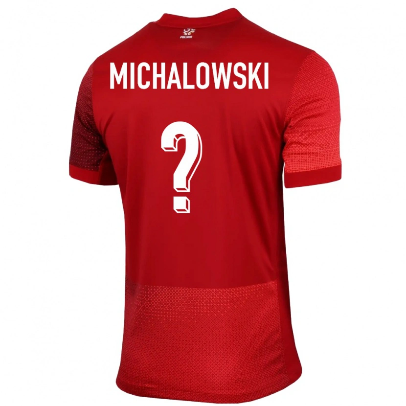Danxen Femme Maillot Pologne Aleksander Michalowski #0 Rouge Tenues Extérieur 24-26 T-Shirt