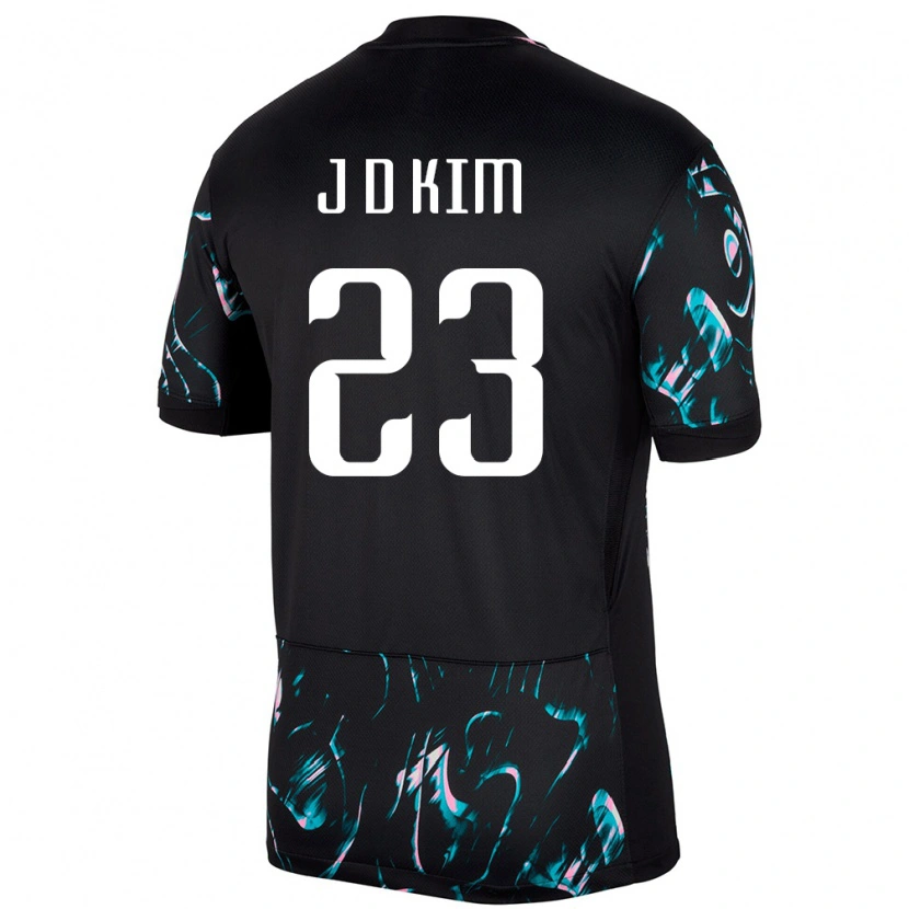 Danxen Femme Maillot Corée Du Sud Dong-Jin Kim #23 Noir Tenues Extérieur 24-26 T-Shirt
